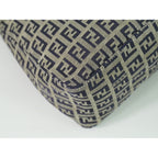 Fendi Zucchino Handbag Canvas Gray Navy Bag — view 7