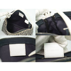 Fendi Zucchino Handbag Canvas Gray Navy Bag — view 9