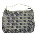 Fendi Zucchino Handbag Canvas Gray Navy Bag