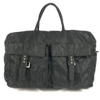 Prada Boston Bag Triangle Logo Plate Nylon Black