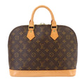 Louis Vuitton Monogram Alma Hand Bag Brown Gold