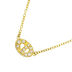 Dior Diamond Necklace 41 cm 18k YG Yellow Gold