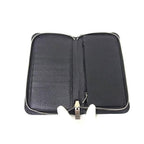 Saint Laurent Wallet Black Leather Round Zipper Long — view 3
