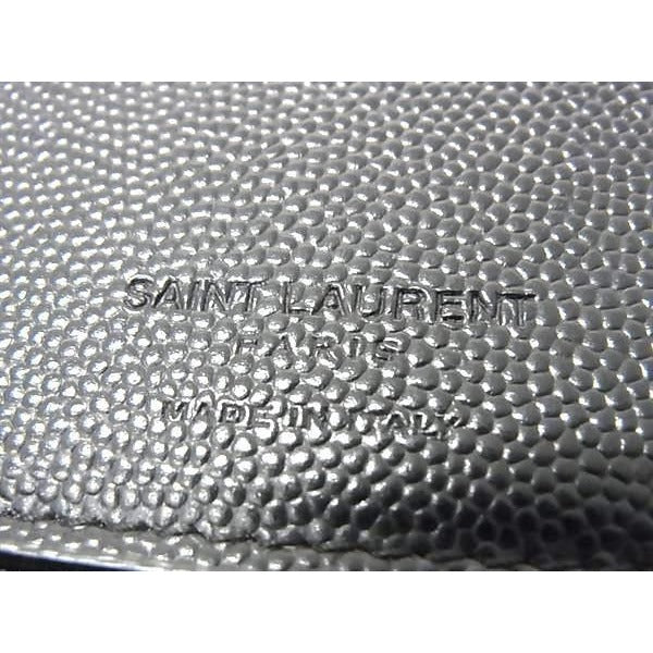 Saint Laurent Wallet Black Leather Round Zipper Long — view 5