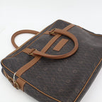 Christian Dior Honeycomb Brown Gold Hardware Business Bag — view 2