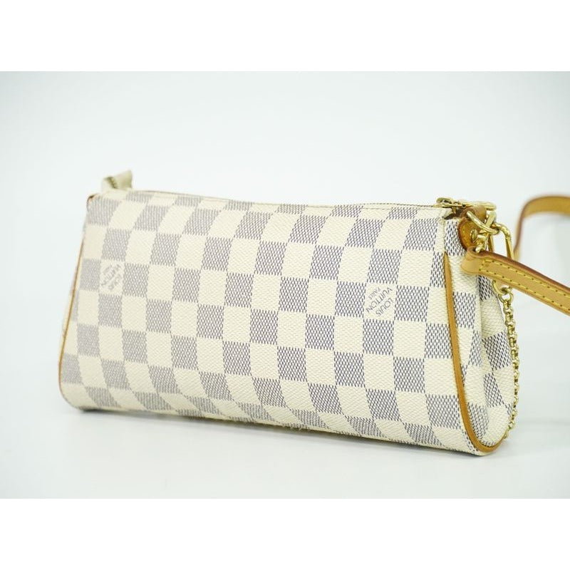 Louis Vuitton Eva Damier Azur 2-Way Shoulder Bag Handbag White — view 2