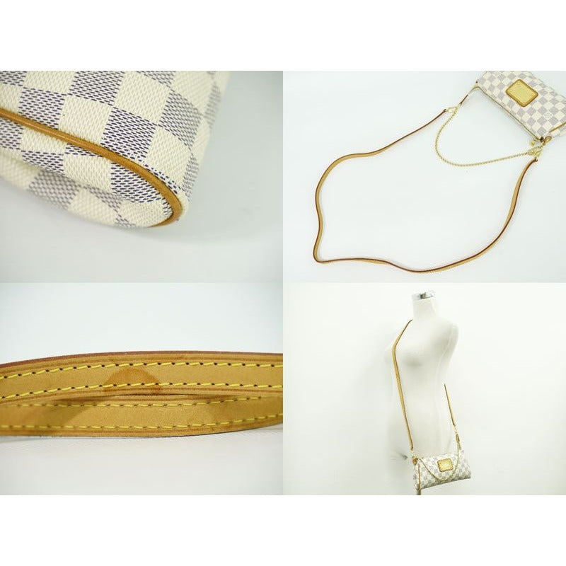 Louis Vuitton Eva Damier Azur 2-Way Shoulder Bag Handbag White — view 6