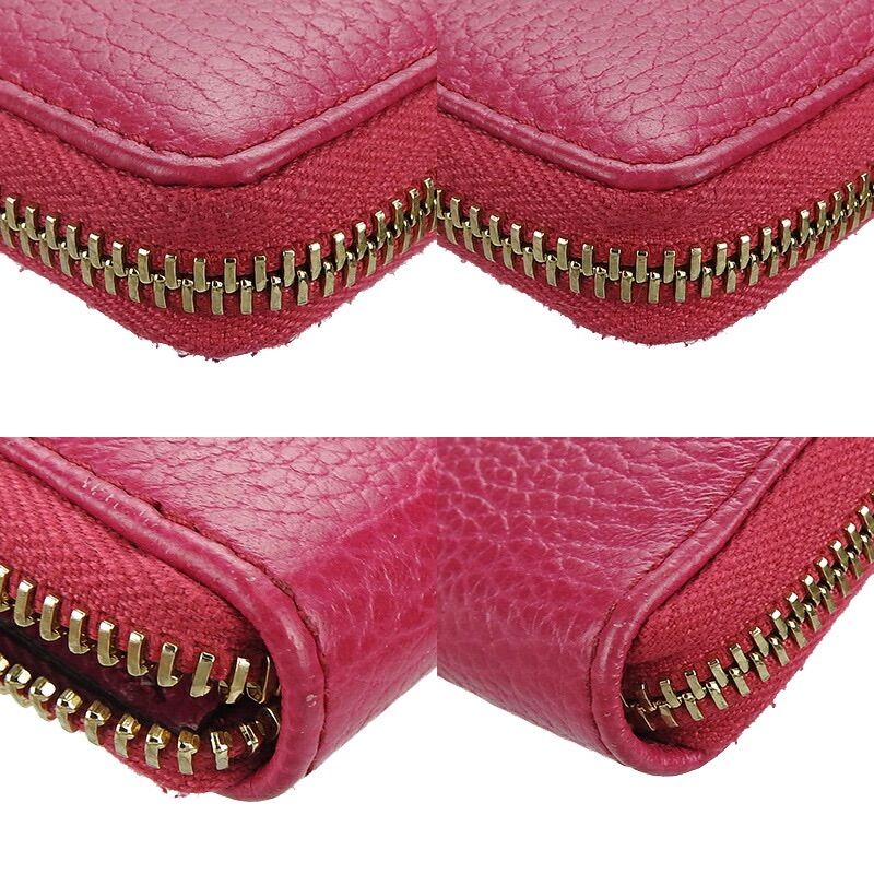 Gucci Round Zipper Coin Case Swing Zippy Zip ZIPP Pink Leather Cute — view 3