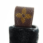 Louis Vuitton Silhouette Line Monogram Velour Short Boots Black 37.5 Handbag — view 9