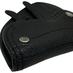 Christian Dior Saddle Pouch Mini Accessories Coin Case Fold Logo Leather Black — view 3