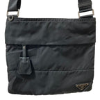 Prada Triangle Logo Shoulder Bag Black