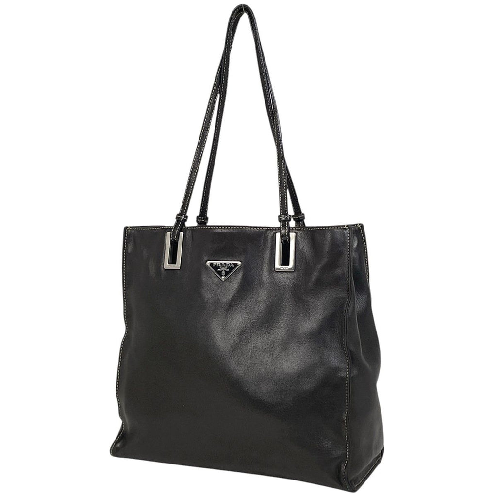 Prada Tote Shoulder Leather Nero