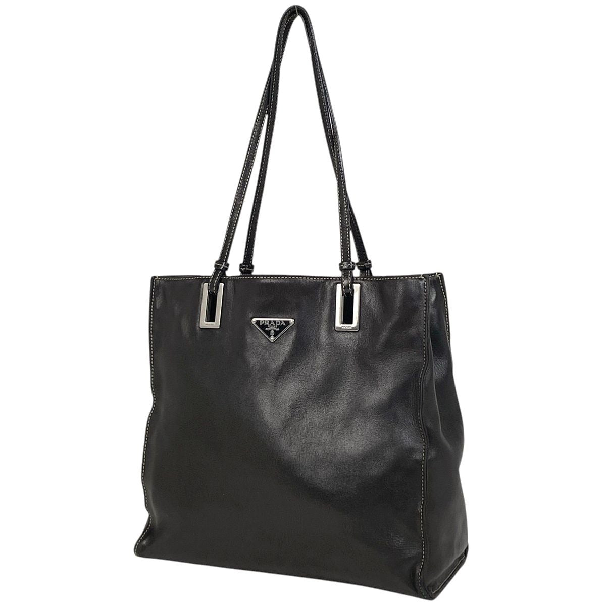 Prada Tote Shoulder Leather Nero