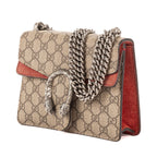 Gucci Dionysus Beige Red Supreme Canvas Suede Shoulder Bag — view 2