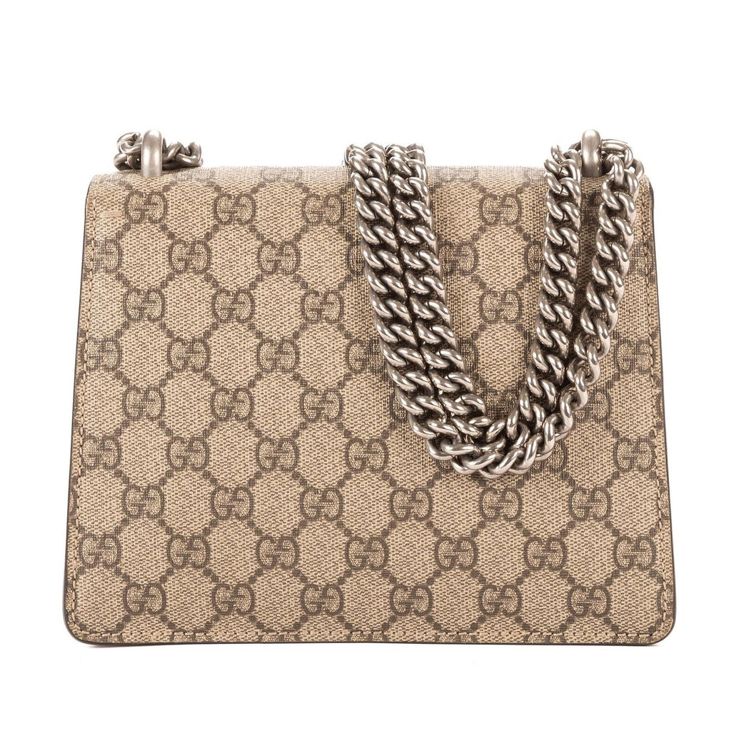 Gucci Dionysus Beige Red Supreme Canvas Suede Shoulder Bag — view 5