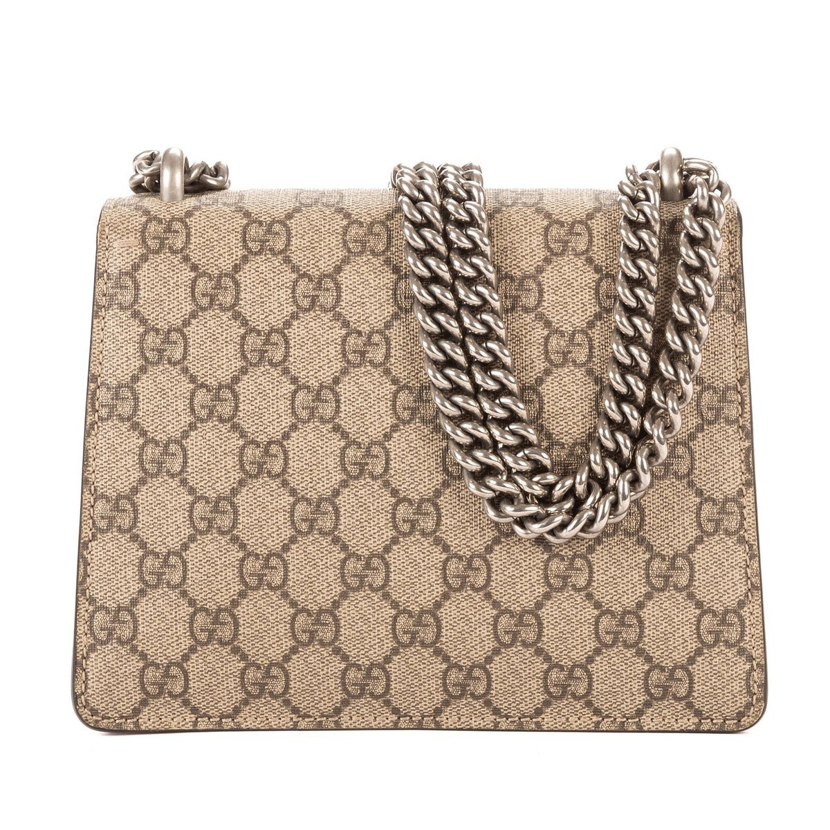 Gucci Dionysus Beige Red Supreme Canvas Suede Shoulder Bag — view 5