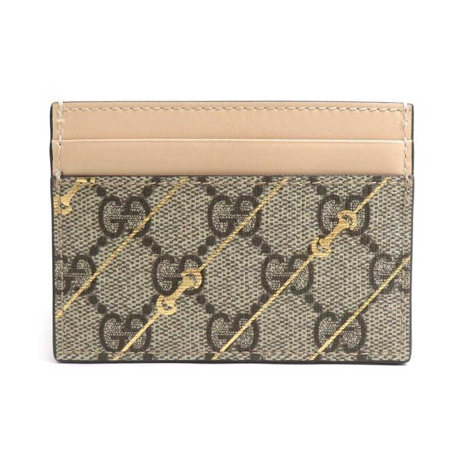 Gucci Card Case Leather Canvas