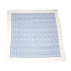 Dior Shawl Logo Light Blue Ivory Wool Cashmere Silk Large Fringe — view 2