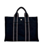 Hermes Handbag Deauville PM Black Canvas