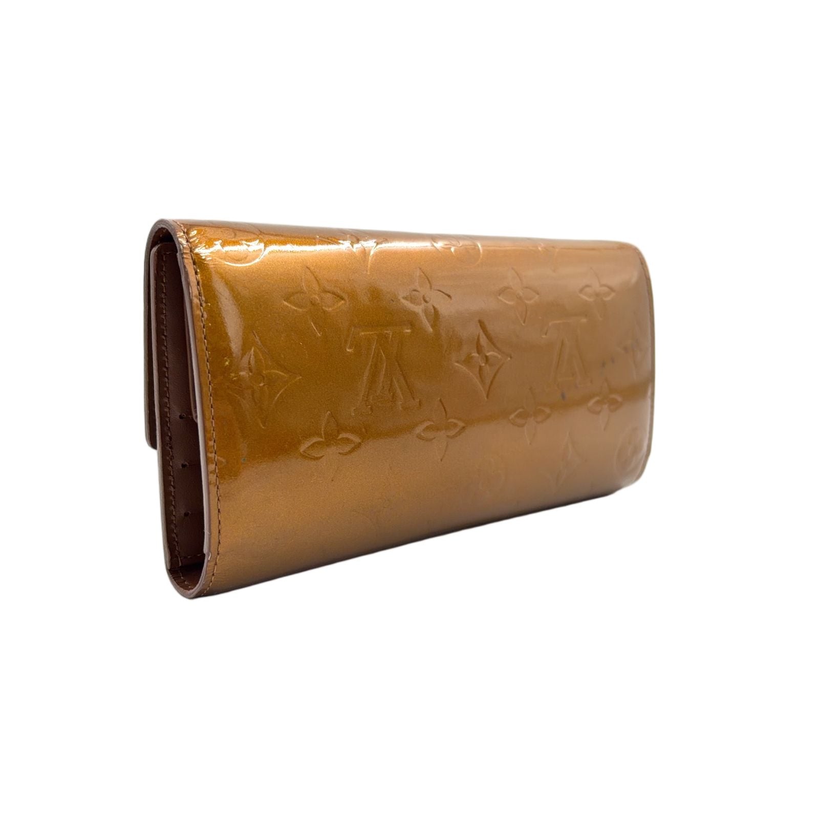 Louis Vuitton Porto Tresor International Monogram Vernis Leather Enamel Brown — view 2