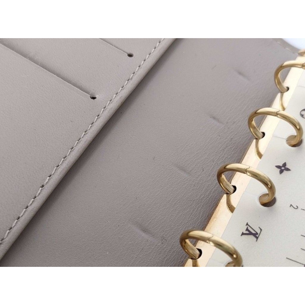 Louis Vuitton Notebook Cover Agenda PM Yellow Monogram Vernis System 6 Holes — view 6