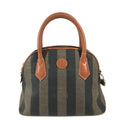 Fendi Handbag Pecan Leather Brown X Khaki