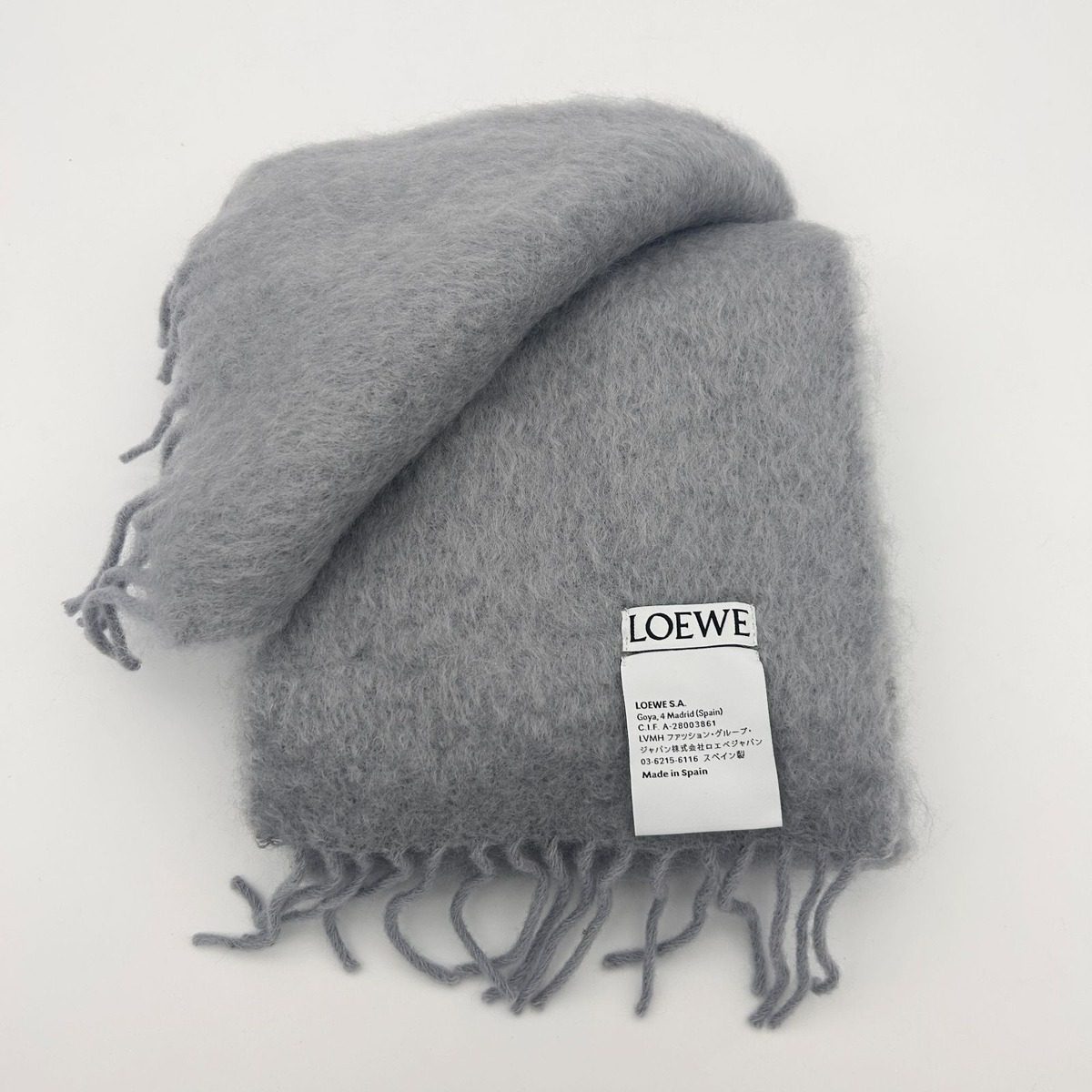 Loewe Scarf Mohair Blue Gray — view 4