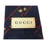 Gucci 100% Silk Bee Tie Business Navy Bp1820 — view 4