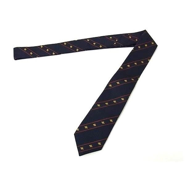 Gucci 100% Silk Bee Tie Business Navy Bp1820