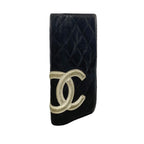 Chanel Wallet Cambon Lambskin Black White Silver — view 2