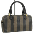Fendi Pecan Mini Boston Bag Coating Khaki Black