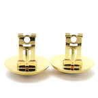 Hermes Earrings Emile Yellow Gold Cloisonne GP Plating Accessories Jewelry Small — view 4