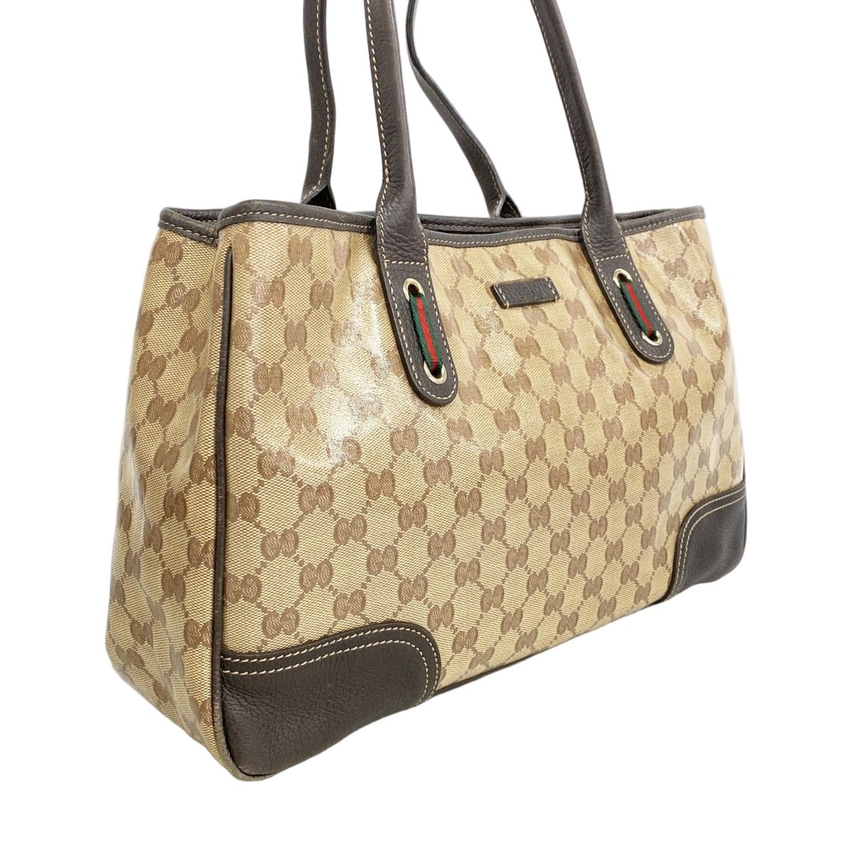 Gucci Tote GG Crystal Beige Brown Champagne Gold — view 2