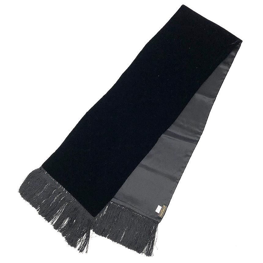 Louis Vuitton Monogram Velour Shawl Echarpe Black Scarf