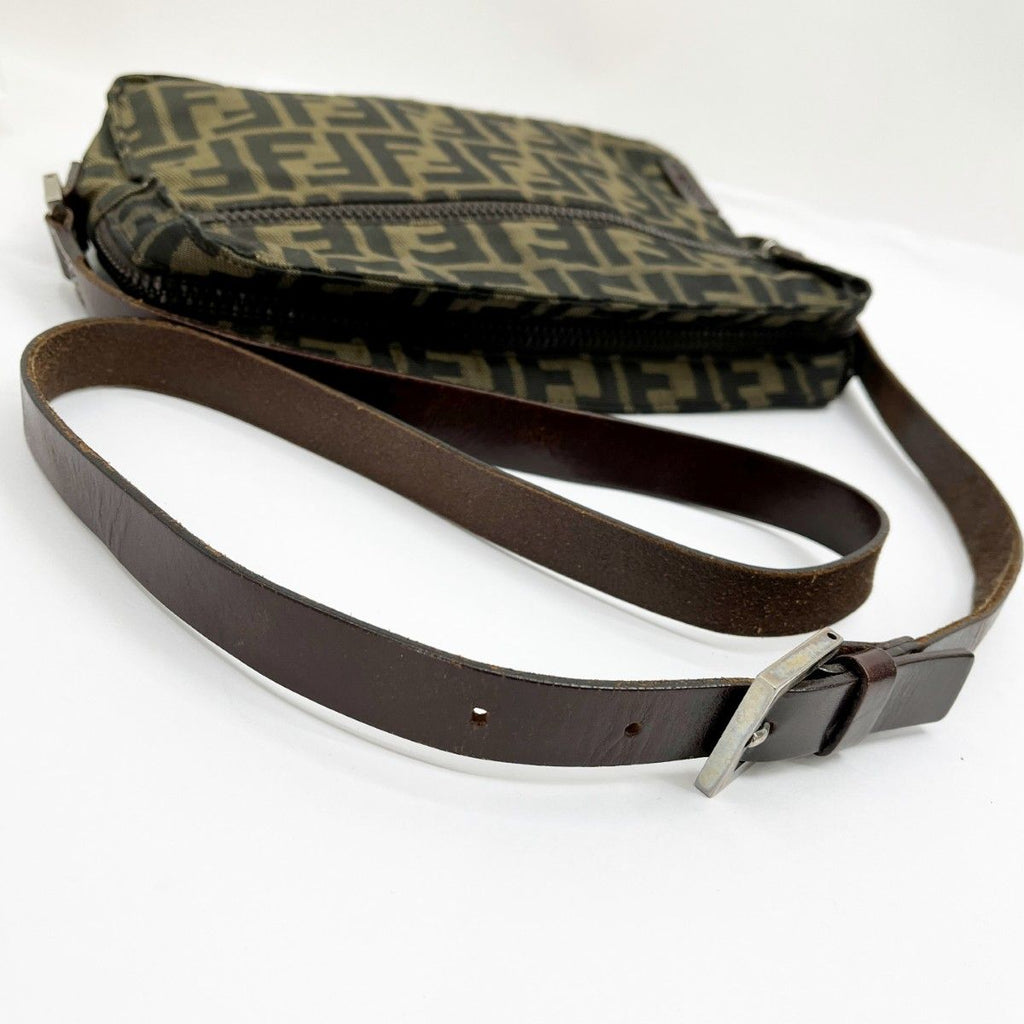 Fendi Shoulder Bag Zucca Scratch Yes 16161 001 Brown — view 8