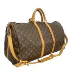 Louis Vuitton Boston Bag Monogram Keepall Bandouliere 55 Brown — view 2
