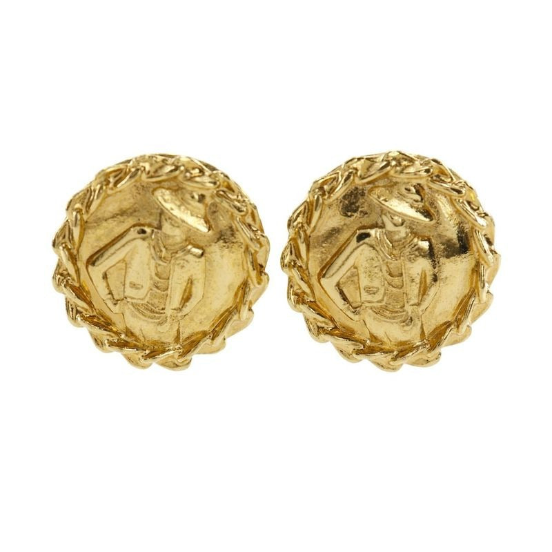Chanel Coco Mademoiselle Vintage Gold Plated 21.2 g Earrings