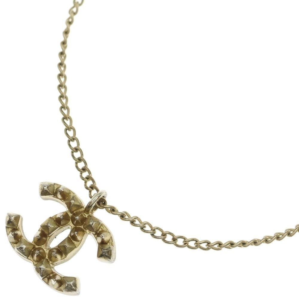 Chanel CC Logo Necklace Gold Plated