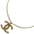 Chanel CC Logo Necklace Gold Plated