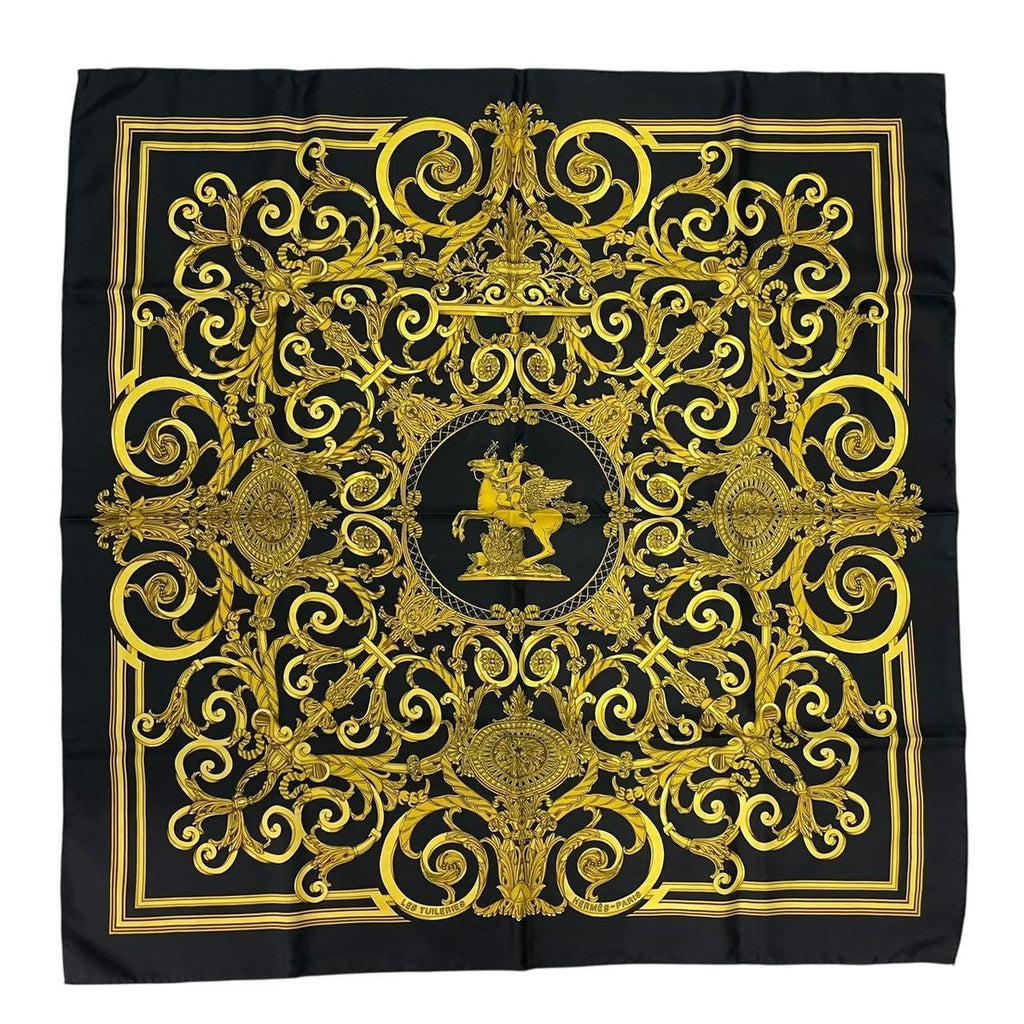 Hermes Scarf Carre 90 les Tuileries Jardin Des Bandana Silk — view 2