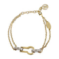 Louis Vuitton Bracelet Serule Metal Gold Silver Viton