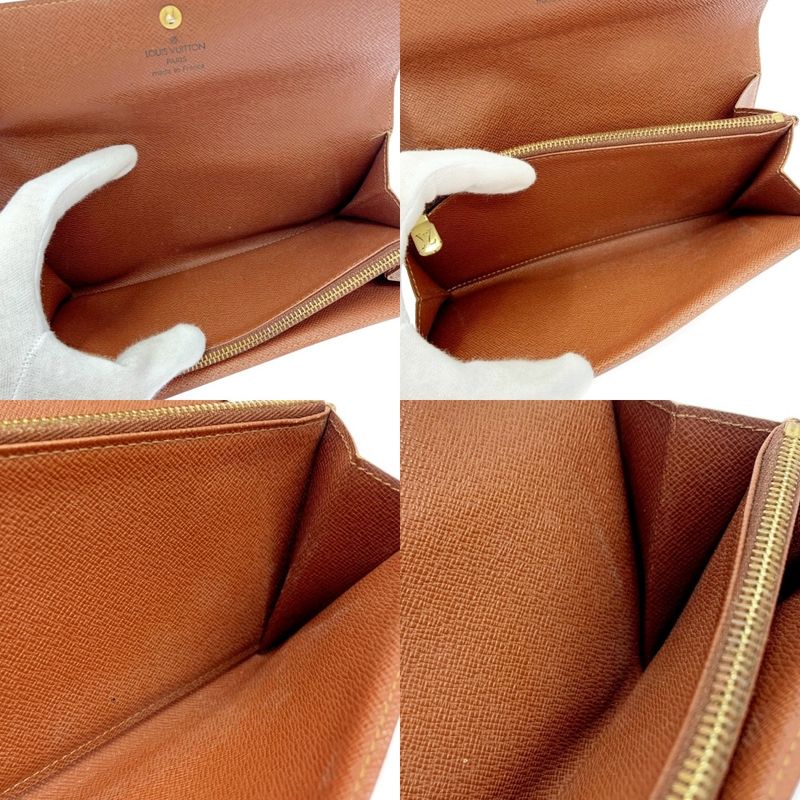Louis Vuitton Monogram Pochette Porte Monet Cles Di Brown — view 8