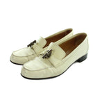 Hermes Chaine D'ancre Loafers Moccasins Leather 37 Ivory