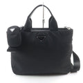 Prada 1 Bg867 re-nylon With Pouch And Shoulder Triangle Logo Leather Use 2-Way