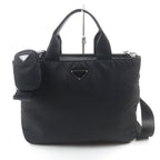 Prada 1 Bg867 re-nylon With Pouch And Shoulder Triangle Logo Leather Use 2-Way