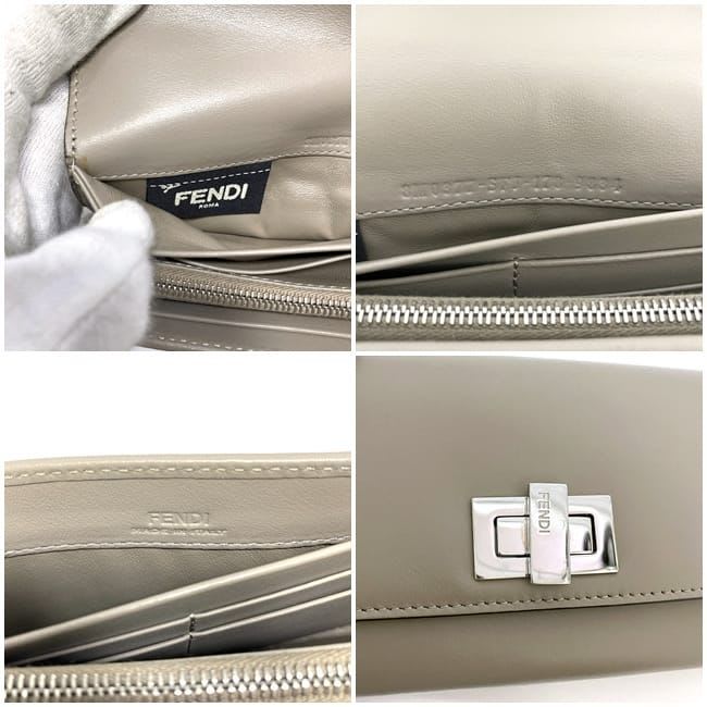 Fendi Foldable Long Wallet Gray Peekaboo 8 M0377 — view 9