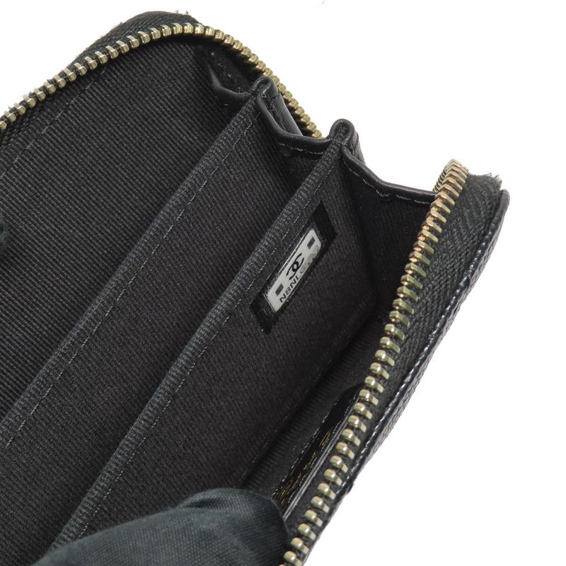 Chanel Quilted Bijoux-zip Coin Case Black Gold Hardware Ap3607 — view 8