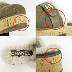 Chanel 21 B Clog Sabot Sandals Khaki Gdhardware Size 36 Shoes — view 9