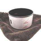 Hermes Emaile Bangle TGM Metal Pink Black Bracelet 0014 — view 3