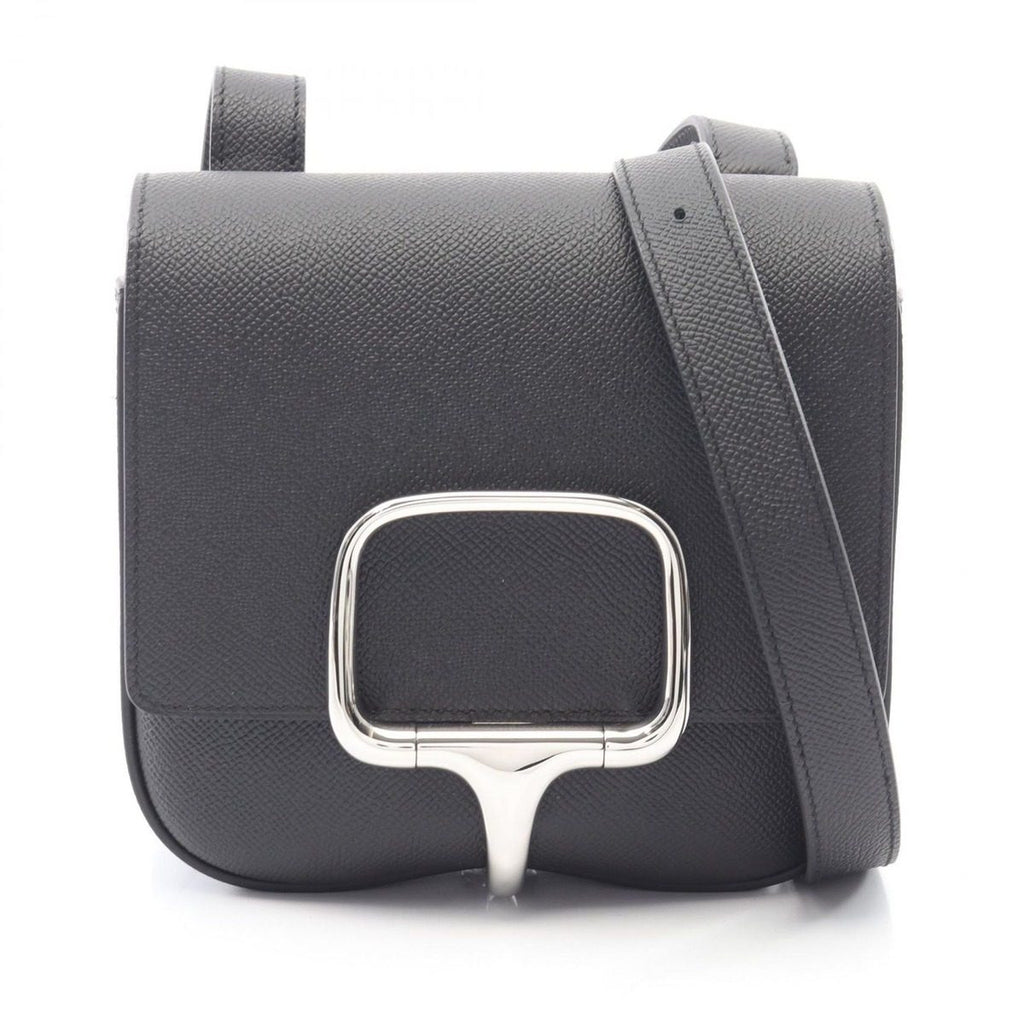 Hermes Shoulder Bag Della Cavalleria Mini Black Leather